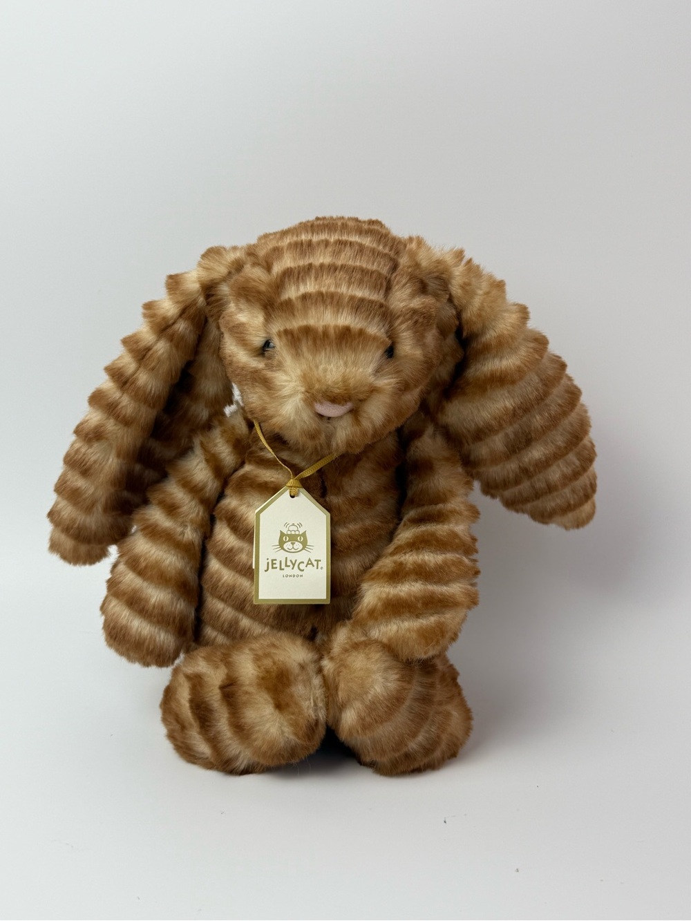 Jellycat Juniper Caramel Striped Lux Bashful Bunny Plush